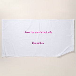 Serviette De Plage Meilleure femme du monde