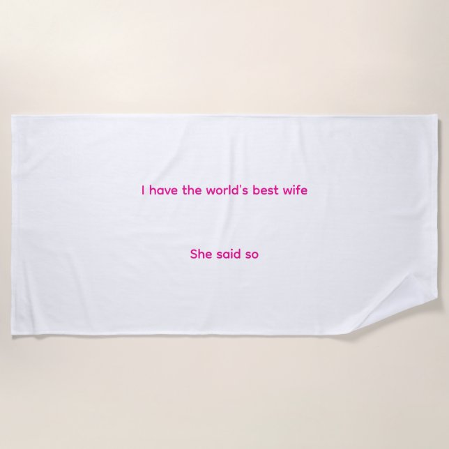 Serviette De Plage Meilleure femme du monde (Devant)