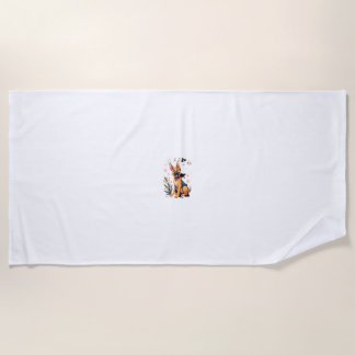 Serviette De Plage Meilleure vie avec débardeur Shepherd Hollandais
