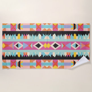 Serviette De Plage Mélange de Motifs dynamiques inspirés des tribus