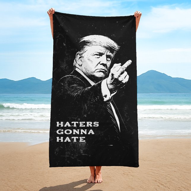 Serviette De Plage Meme Drôle Trump Doigt D'honneur 2026 (Créateur téléchargé)