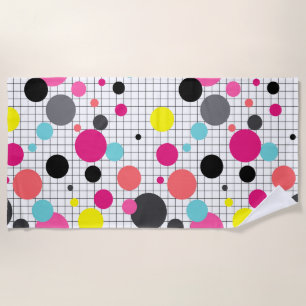 Serviette De Plage Memphis pois