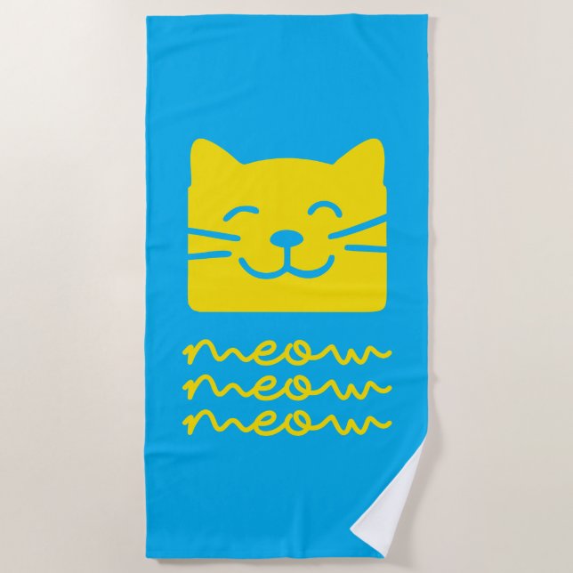 Serviette De Plage Meow Meow (Devant)