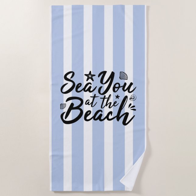 Serviette De Plage Mer À La Plage (Devant)