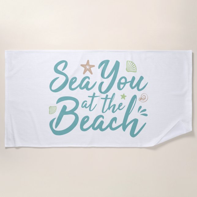 Serviette De Plage Mer À La Plage (Devant)