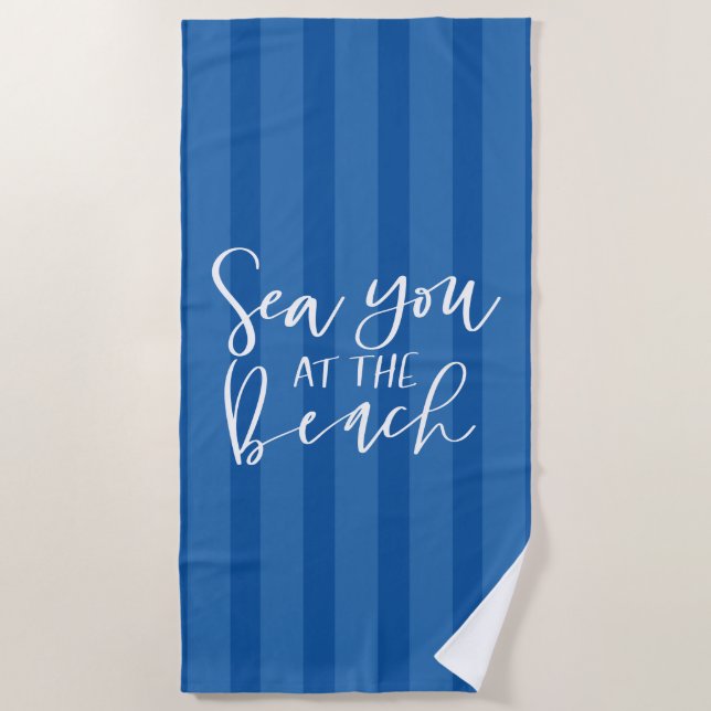 Serviette De Plage Mer À La Plage (Devant)