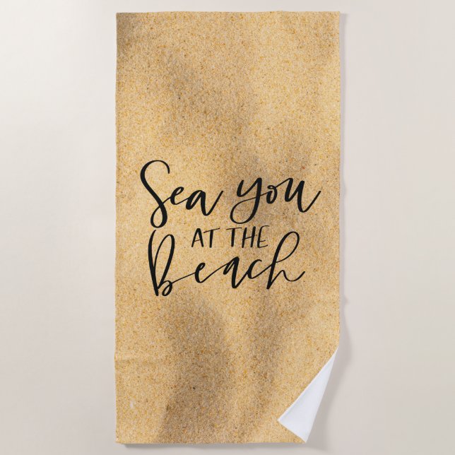 Serviette De Plage Mer À La Plage (Devant)