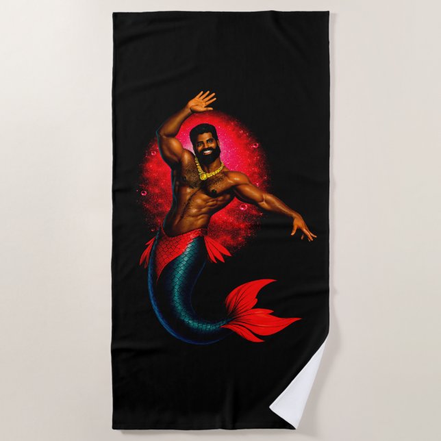 Serviette De Plage Merbear Lagoon - Kwame Nsu (Devant)