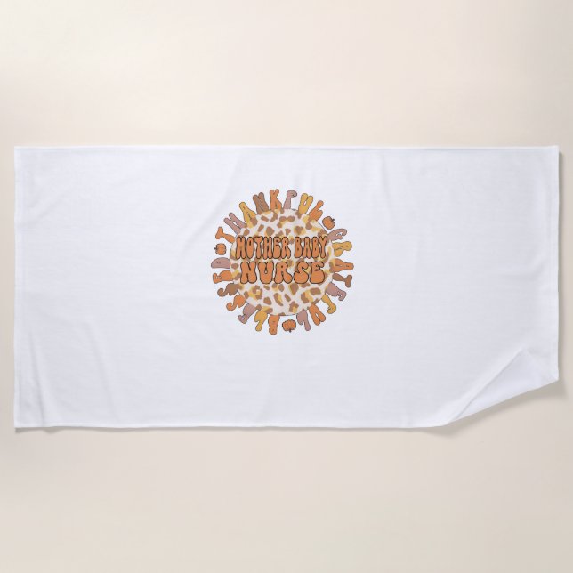 Serviette De Plage Merci Mère Baby Nurse Thanksgiving Postpartum (Devant)
