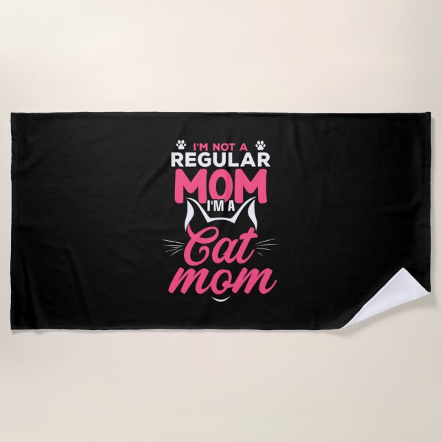 Serviette De Plage Mère Art Je Suis Chat Maman (Devant)