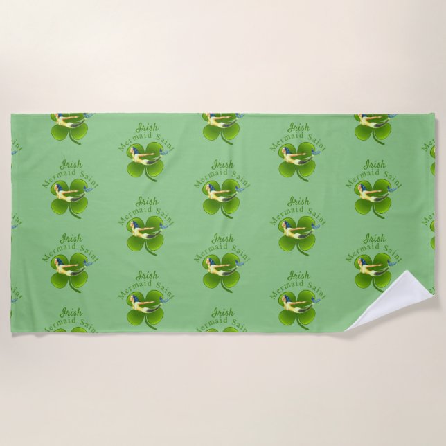 Serviette De Plage Mermaid irlandais Saint Thunder_Cove (Devant)