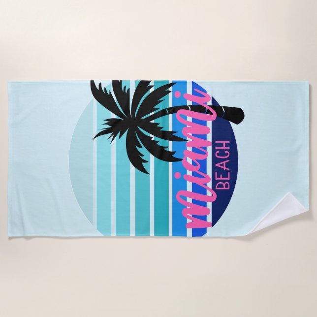 Serviette De Plage Miami Beach (Devant)