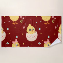 Mignon poussin de Pâques avec motif transparent à