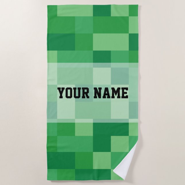 Serviette De Plage Minecraft Personalized Beach Towel (Devant)