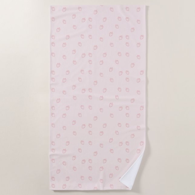 Serviette De Plage Minimalisme de la Fraise (Devant)