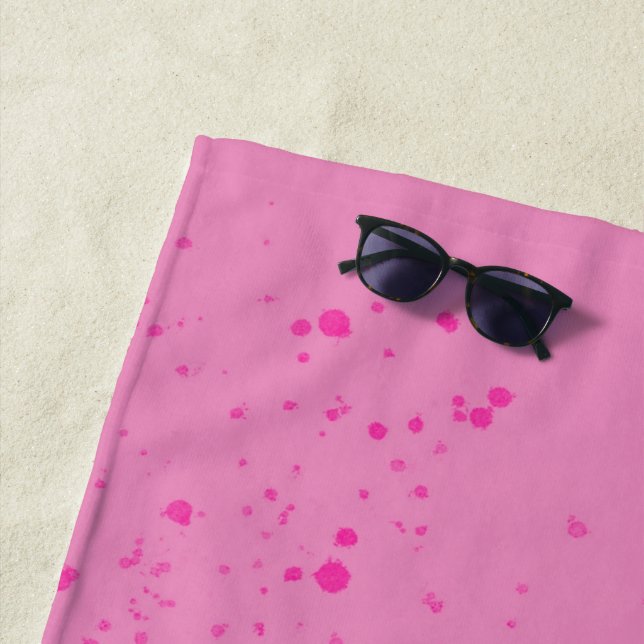 Serviette De Plage Minimalisme rose  (En situation)