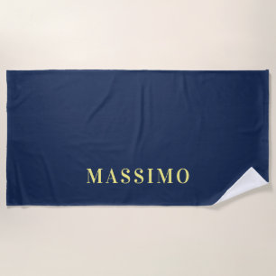 Serviette De Plage Minimaliste Classique Professionnel Nom de Couleur