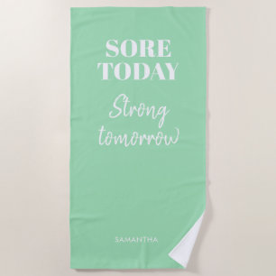 Serviette De Plage Mint Sore Aujourd'Hui Fort Demain Nom Exercice Gym
