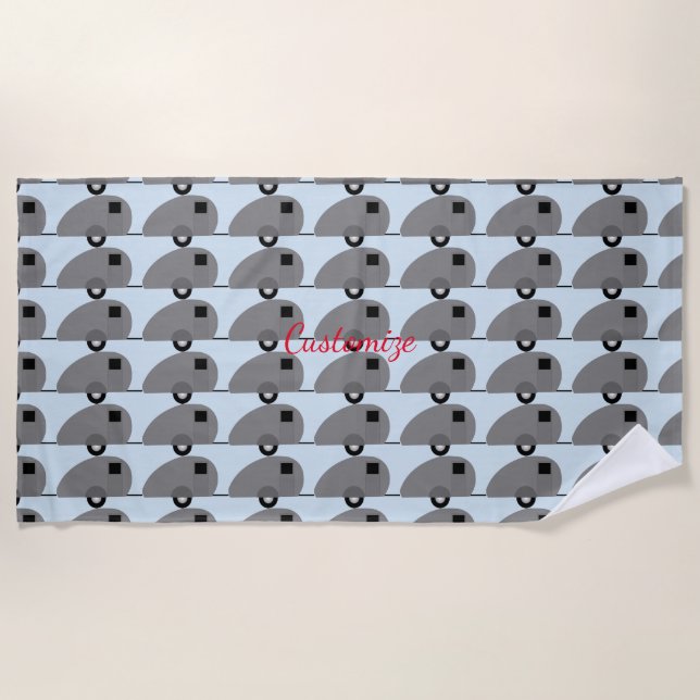 Serviette De Plage Minuscule remorque Teardrop Thunder_Cove (Devant)