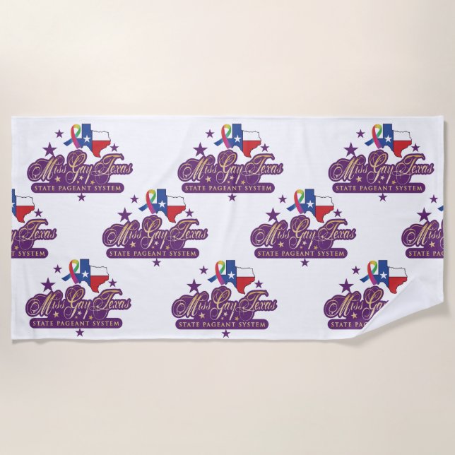 Serviette De Plage Miss Gay Texas State Beach/Pool Towel (Devant)