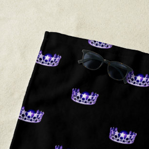 Serviette De Plage Miss USA Purple Star Crown Beach Towel