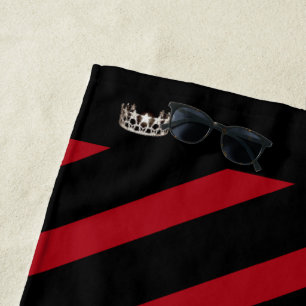 Serviette De Plage Miss USA Red Stripe Crown Beach