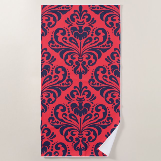 Serviette De Plage Modèle Damask (Devant)