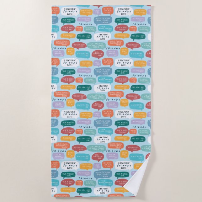 Serviette De Plage Modèle de citation FRIENDS™ (Devant)