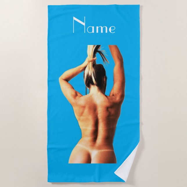 Serviette De Plage Modèle de fitness Tanlines Thunder_Cove (Devant)