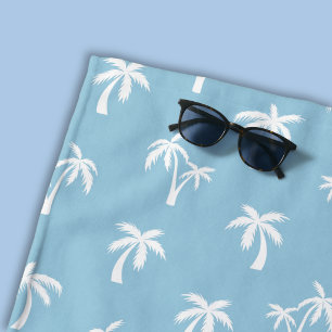Serviette De Plage Modèle de palmier tropical bébé bleu