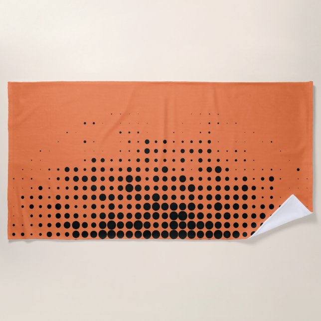 Serviette De Plage Modern, playful, urban geometric circle pattern (Devant)