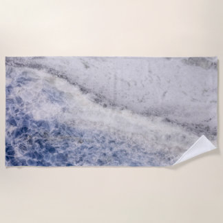 Serviette De Plage Moderne Zen Bleu