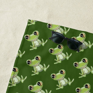 Serviette de plage Mon autre ami grenouille verte