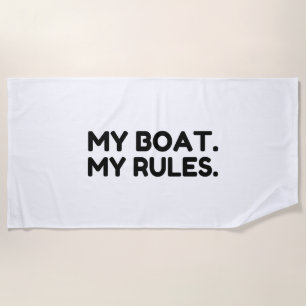Serviette De Plage Mon Bateau. Mes règles