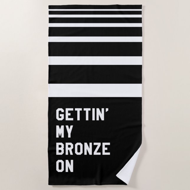 Serviette De Plage Mon Bronze Sur (Devant)