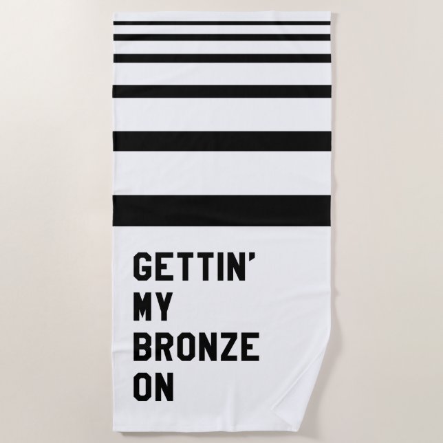 Serviette De Plage Mon Bronze Sur (Devant)