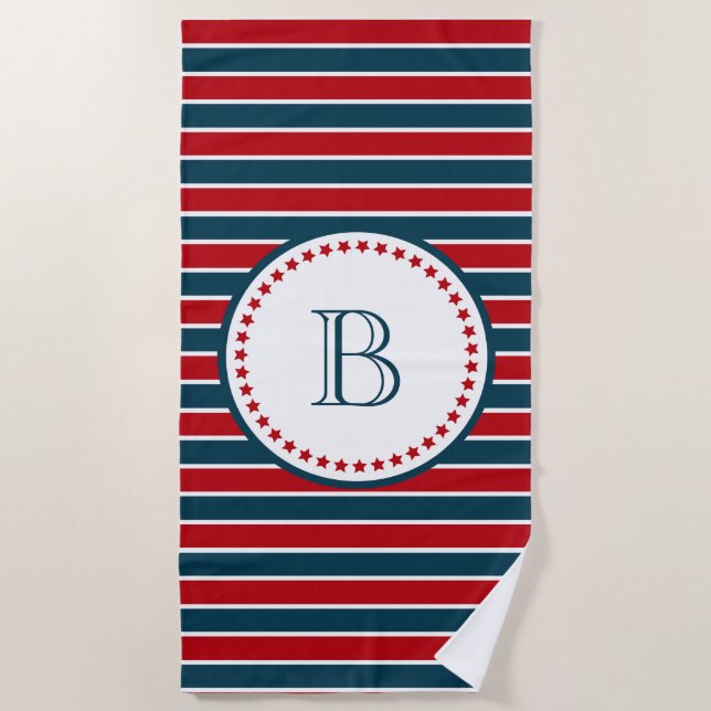 Serviette De Plage Monogram design (Devant)