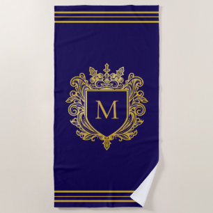 Serviette de plage Monogram Gold