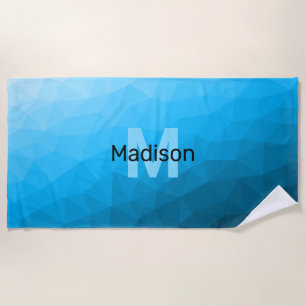 Serviette De Plage Monogramme à motif géométrique en maille dégradé c