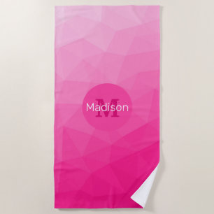 Serviette De Plage Monogramme à motif géométrique en maille dégradé r