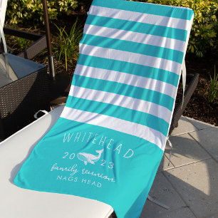 Serviette De Plage Monogramme aquatique nautique