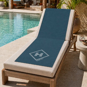 Serviette de plage   Monogramme initial géométriqu