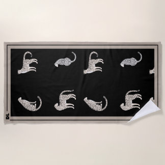 Serviette de plage Monstera Feuille Plante et Nom