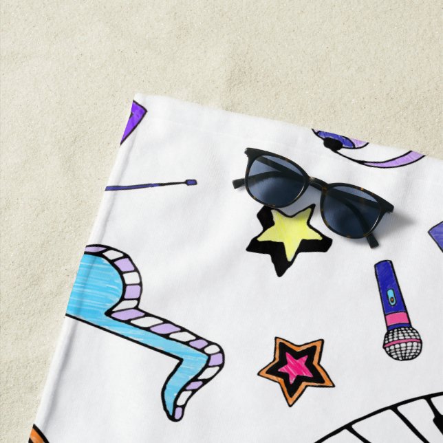 Serviette De Plage Montez la musique (En situation)