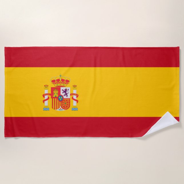 Serviette De Plage Montrez vos couleurs - Espagne (Devant)