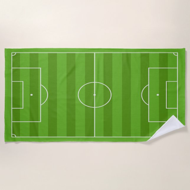 Serviette De Plage Montrez vos couleurs - Football (Devant)
