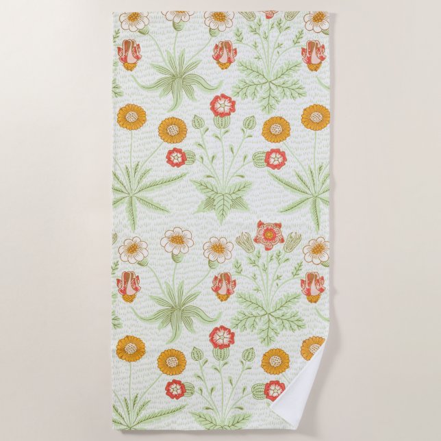 Serviette De Plage Morris Daisy, Modèle Floral Victorien Classique (Devant)