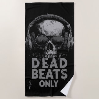 Serviette De Plage Morts Uniquement - Crâne avec Casque Audio