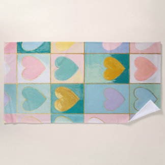 Serviette De Plage Mosaïque d'affection