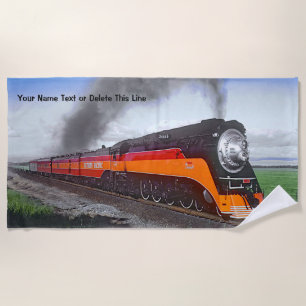 Serviette De Plage Moteur de train à vapeur Locomotive SP4449 Black O